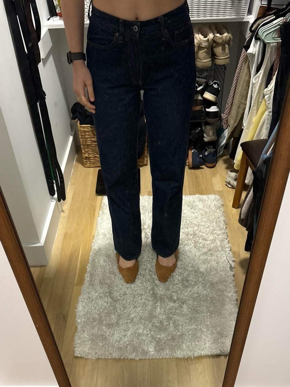 Abercrombie & Fitch Straight Leg Jeans - Dark Indigo